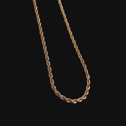 Two tone rope chain 2mm