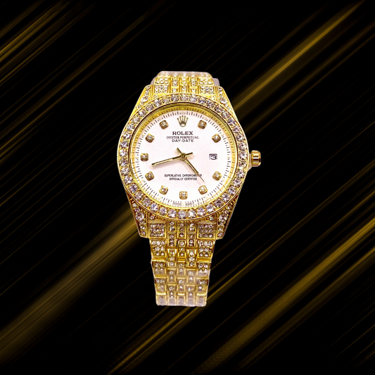 Gold zircon Rolex oyster