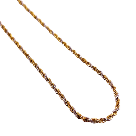 Two tone rope chain 2mm