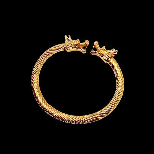 Gold dragon bracelet